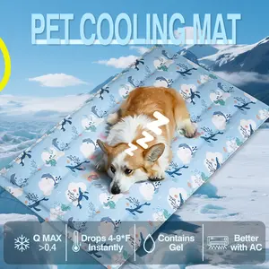 Cool Pet Pad Mat Self-Cooling, Pressure Activated Mat for Dogs & Cats dog  products No Water or Refrigeration Needed - Ideal for Home, Travel & Crates Non-Toxic Gel pet cool cool  bed pet  mat summer  pet  gear