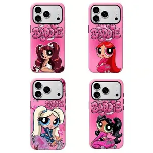 P0.werpuff Girls Vibr@nt Cartoon Phone Case for Teens & Fashion Lovers. For iPhone 7 to iPhone 17.
