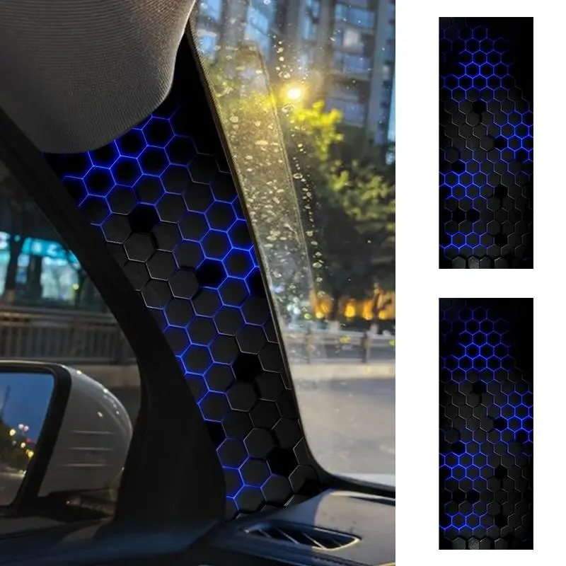 2026 New Car Interior Stickers Honeycomb Image Stickers For Car A-Pillars Car Interior Decoration Products