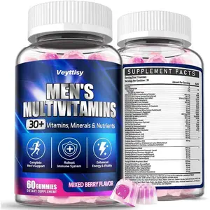 Methylated Multivitamin Gummies for Men – Complete A, C, D, K, E Vitamins with Methylated Folate, B-Complex, Probiotics & Omega-3 for Energy & Immune Support