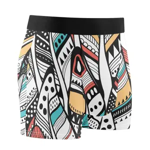Men's Underwear Boxer Briefs Feather Seamless Pattern Underwear