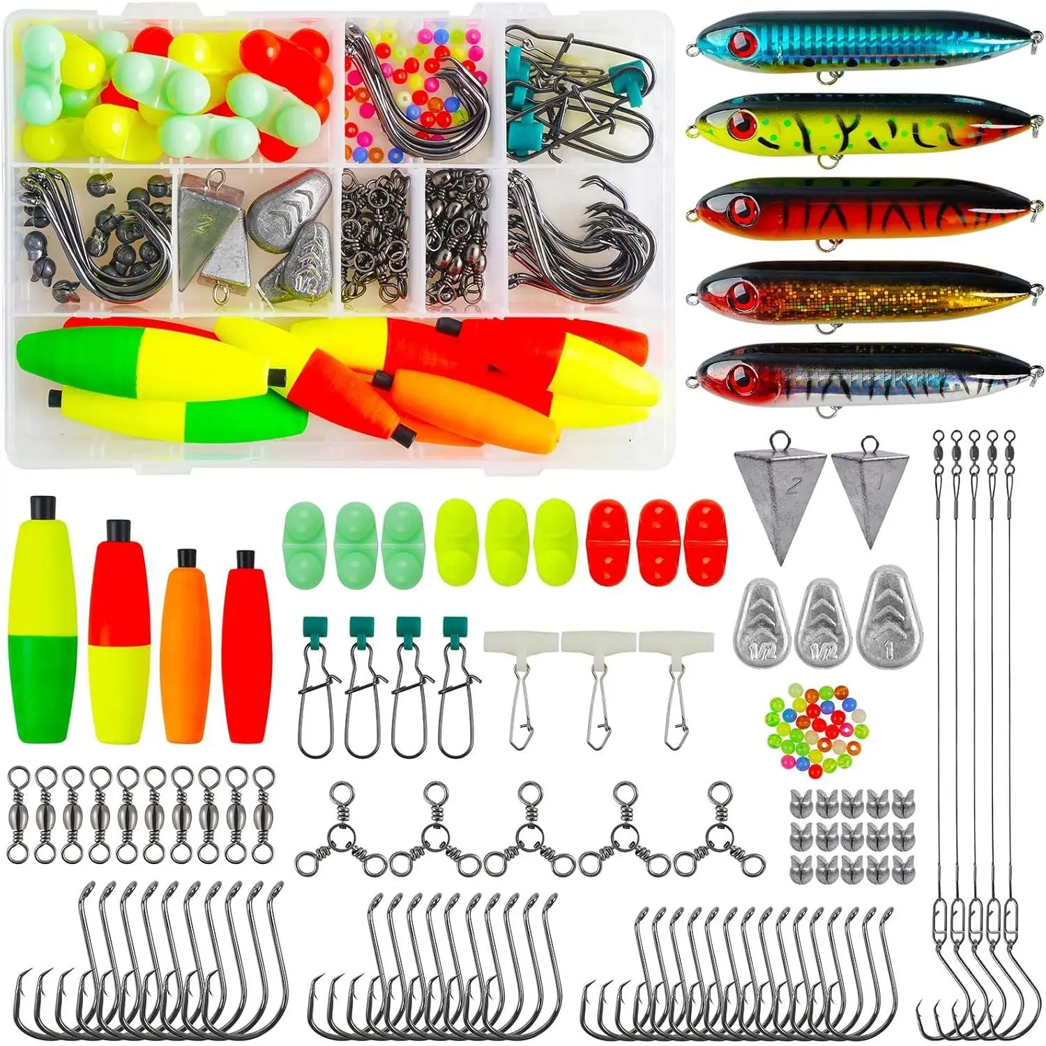 Catfish Rig Catfishing Tackle Making Kit Santee Cooper Rig with Catfish Floats Rattling Line Float Lures Peg Float Bobbers Catfish Hooks Swivels Catfish Sinker Weights Fishing Rattle Bells