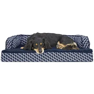 “Furhaven Cozy Couch Bed 🐶💤 Orthopedic Support for Sweet Snoozers”