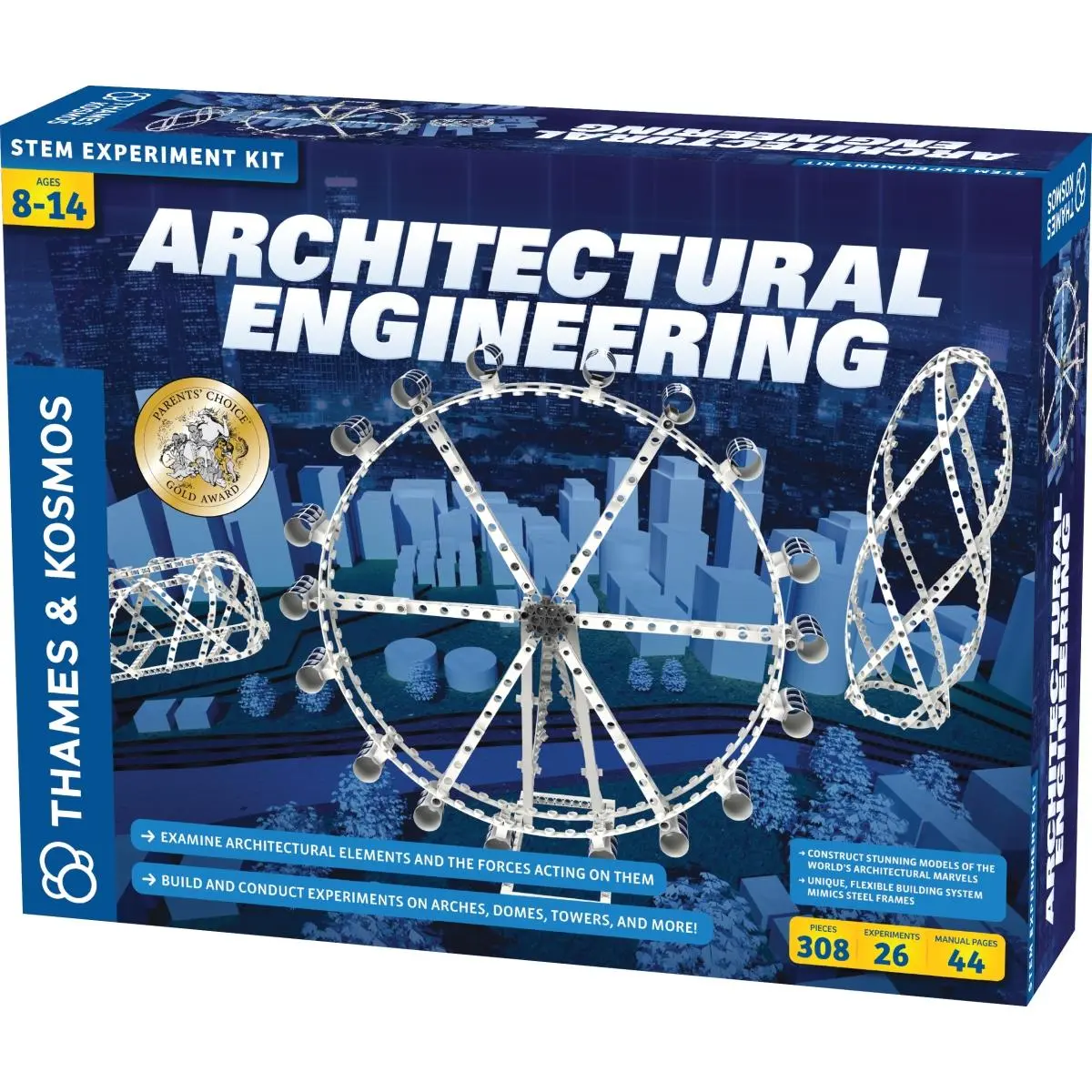 212 MAIN Cat Architectural Engineering STEM Building Kit Model - 8+ Age Construction Toy, 305-Piece Pet Accessory with Manual Learning, Science Principles, Plastic Parts & Experiment Features