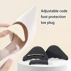 3 Piece Set Toe Protector Insole, Half Size Shoe Insert, Foot Pain Relief Pad, Non-Slip Sole, Adjustable Shoe Fit Kit