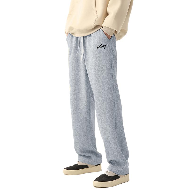 3PCS Men's sports casual pants, fashionable casual loose elastic waistband sports pants, men's clothing, trousers, black and gray men's clothing, trousers letter printing design sports pants, running fitness pants all year round, 95% polyester 5% spandex.