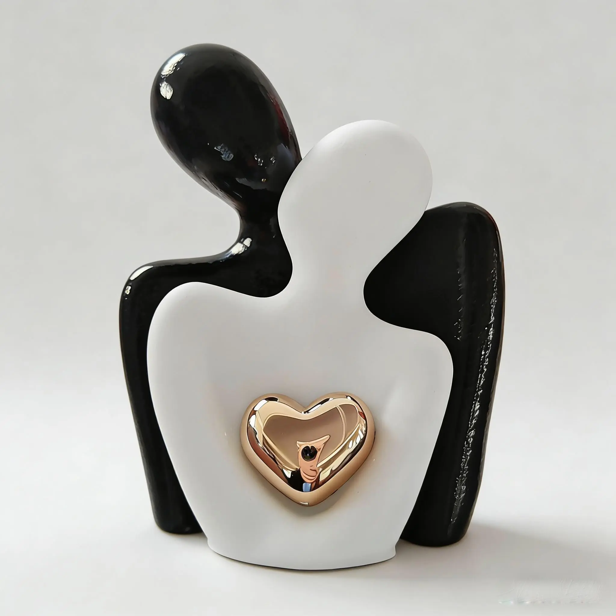 Luxury Mini Couple Figurine Desktop Decoration, Resin Figurine Statue, Elegant Couples Ornament for Home Decor, Perfect Gift for Lovers, Stylish Tabletop Accent, Indoor Room Decor