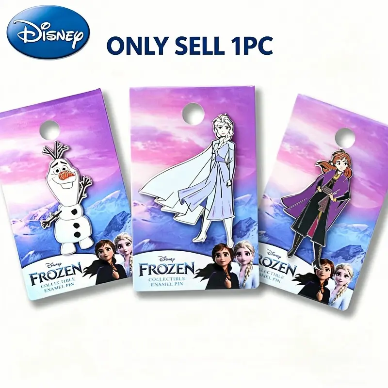 Disney Frozen Enamel Brooches, Enamel Character Brooch, Enamel Pin, Decor Pins, Elsa & Anna Design, Perfect for Dresses, Bags, Charms, Ideal Christmas/new Year/winter Gift, Versatile, Holidays