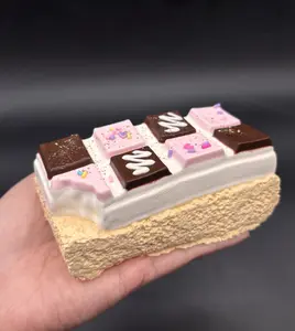 Large soft strawberry chocolate bar Taba squishy toy