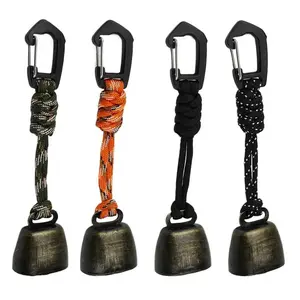 Bear Bell Outdoor Metal Bell Pendant Camping Bear Protection Bell Backpack Accessory with Mute Function Hiking Emergency Gear