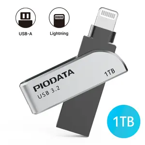 iXflash 1TB Lightning & USB A 3.2 Photo Stick Flash Drive for iPhone, iPad, Mac Space Gray