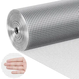 Galvanized Steel Wire Mesh Roll, 23-Gauge 1/4in x 36in x 100ft Welded Joints Hot-Dipped Hardware Cloth, for Chicken Wire Fencing, Rabbit Cages