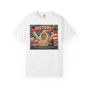 Gypsy Victory Fighter Poster T-Shirt | Patriotic Boxing Vintage Graphic