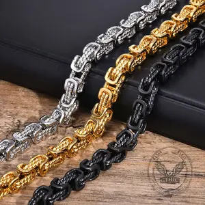 GTHIC Vintage Byzantine Twist Stainless Steel Bracelet Punk Jewelry Accessories for Men and Women Daily Wear
