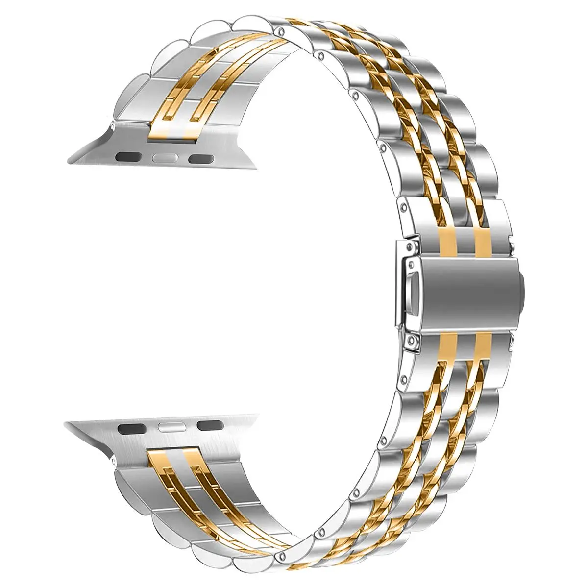 Stainless Steel Watch Band, Fashion Watch Band Metal Watch Strap Smart Watch Strap Compatible with iWatch 38mm 40mm 41mm 42mm 44mm 45mm 49mm, Watch Band for iWatch 9/8/7/6/5/4/3/2/1/SE/SE2 Series