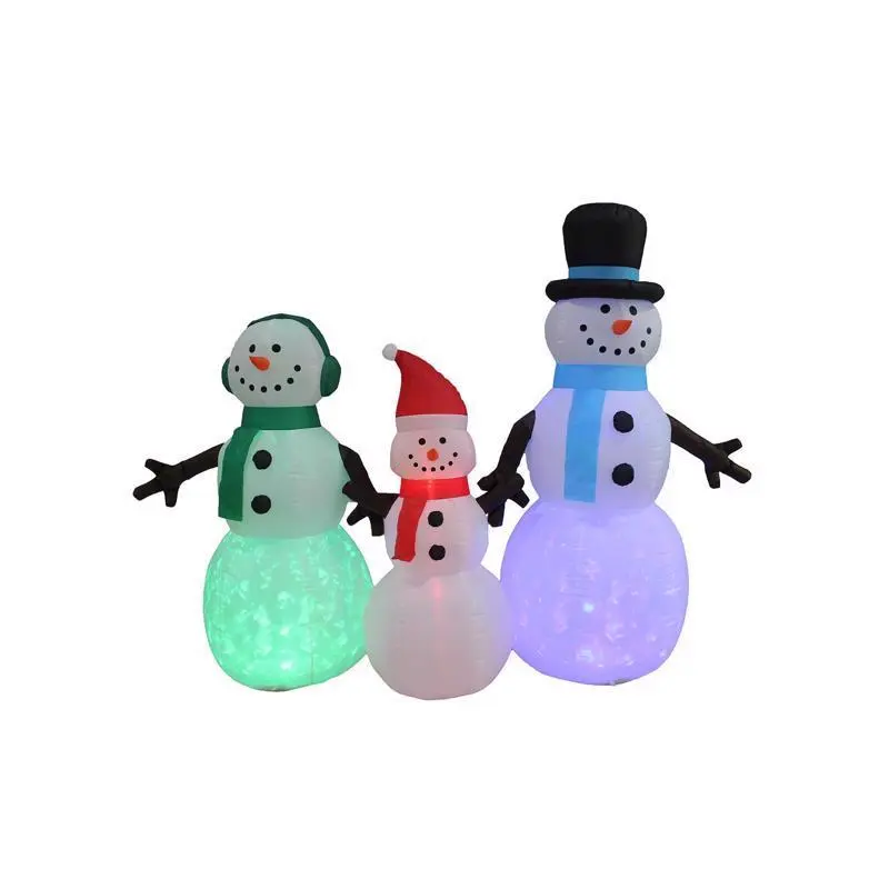 A Holiday 9097204 LED Multi Snowman family 6 ft. Inflatable