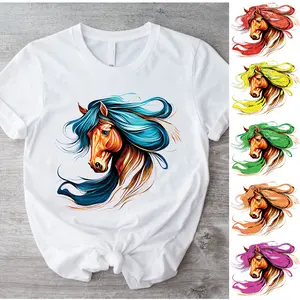 Horse Head Shirt, Colorful Horse Hair T-Shirt, Horse Lover Tee, Farm Animal Shirt, Colorful Horse Tee, Gift Shirt For Horse.
