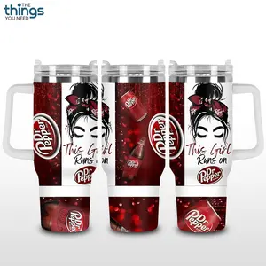 Dr Pepper 20oz - 40oz With Handle Tumbler, Dr Pepper Stainless Steel Tumbler, Soda Lover Gift, Retro Drinkware, Perfect Gift For Pepper Lover