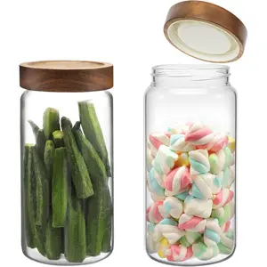 Glass Jar with Screw Top Lid 37oz Borosilicate Glass  Jars Seasoning Containers Kitchen Glass  Storage Canisters for Pantry Liquid  Bath Salts Fermenting