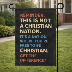 Anti Tr^mp Garden Flag This Is Not A Christian Nation Flag Freedom Of Belief Yard Sign Political Protest Flag Progressive Activist Decor