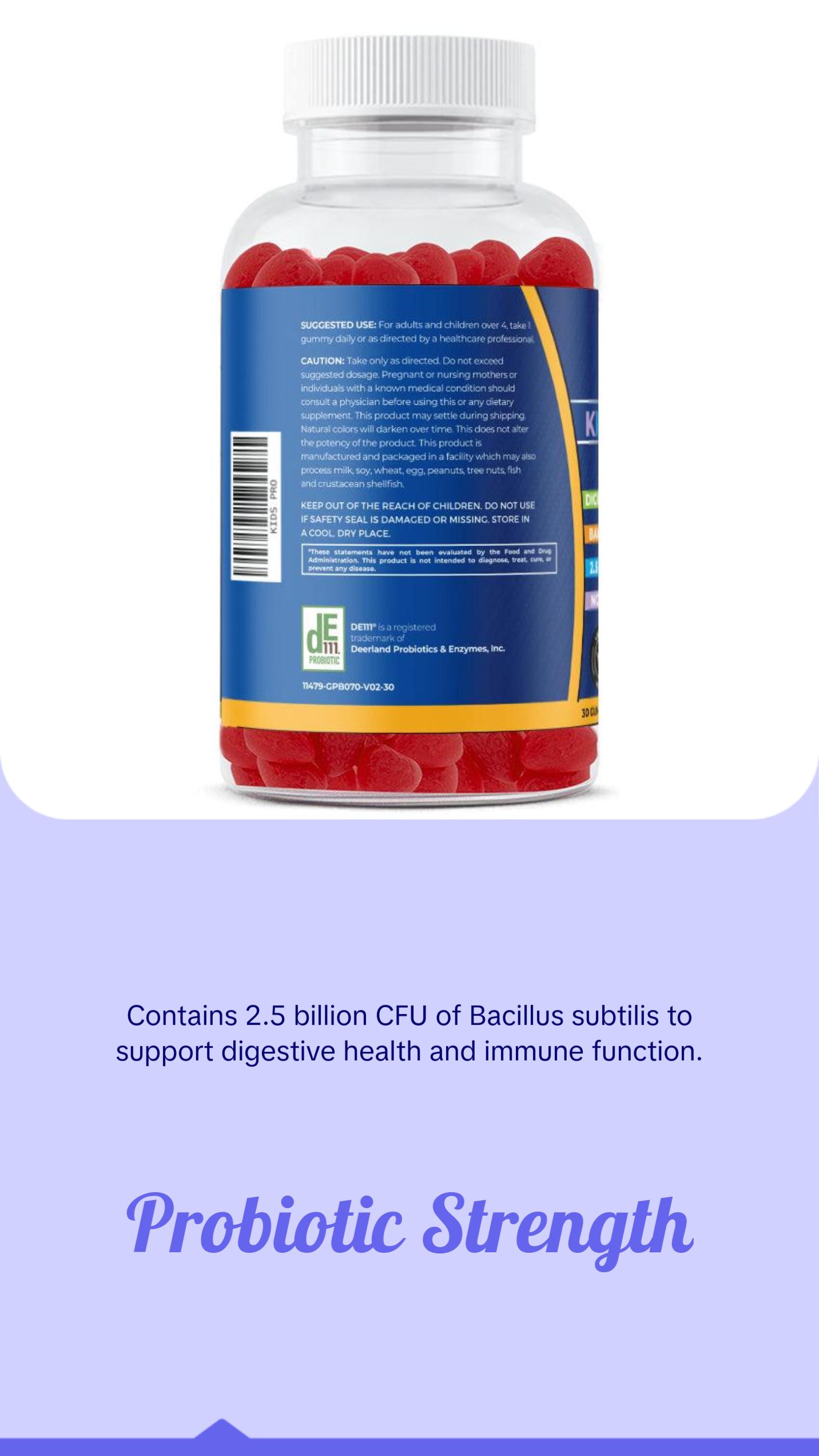 Organic Kids Probiotic Gummies - 30 Day Supply