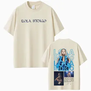Singer Lola Indigo Album Tour 2026 Graphic Tees Men Women Fashion T-shirt Short-sleeved Cotton Casual Aesthetic Trend T-shirt 3