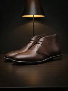 British Brown Ankle Boots Heritage Workwear Style Double Stitching Shark-Tread Non-Slip Sole Versatile Commuter-to-Outdoor Boots​