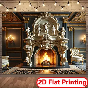 Festive Decoration Backdrop Tapestry Premium 100% Polyester Durable 2D Flat Printing for Outdoor Studio Room Creatives