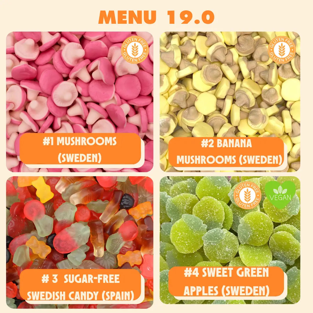 Stock Boy Build-A-Bag - 2LB - European Candy Mix with Sour Gummy Worms & Bonbon - Live Packaging Available on TikTok - Sweden Origin