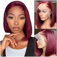  99j Burgundy 13X4 Bob Wigs