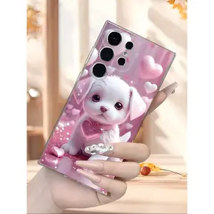 A Puppy With A Heart Phone Case Suitable For Compatible With Samsung Galaxy S21/22/23/24/25 Ultra/FE+,A73/72/71/55