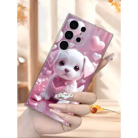 Classic Fashion Unisex American Retro Bohoo Cowboy TPU Casing - Preppy Street Heart Design Handheld Protective Cover for Samsung Galaxy S21/22/23/24/25 Ultra/FE+, A73/72/71/55 Multi-Model Smartphones