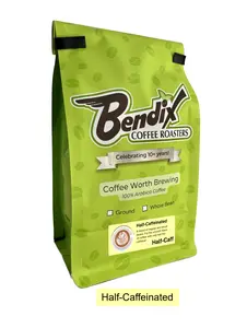 Bendix Coffee Roasters Half-Caff Blend - Half the Caffeine Coffee for Caffeine-Limited Diets USA Grown Flavorful & Customizable - Beverage