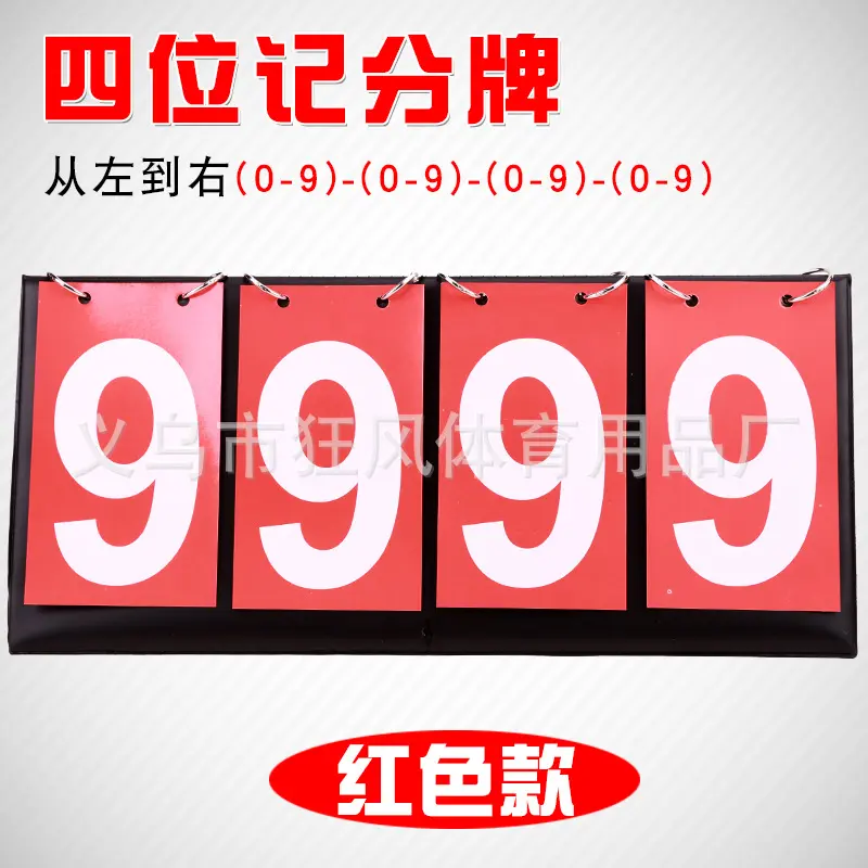 4 person (all red) scoreboard