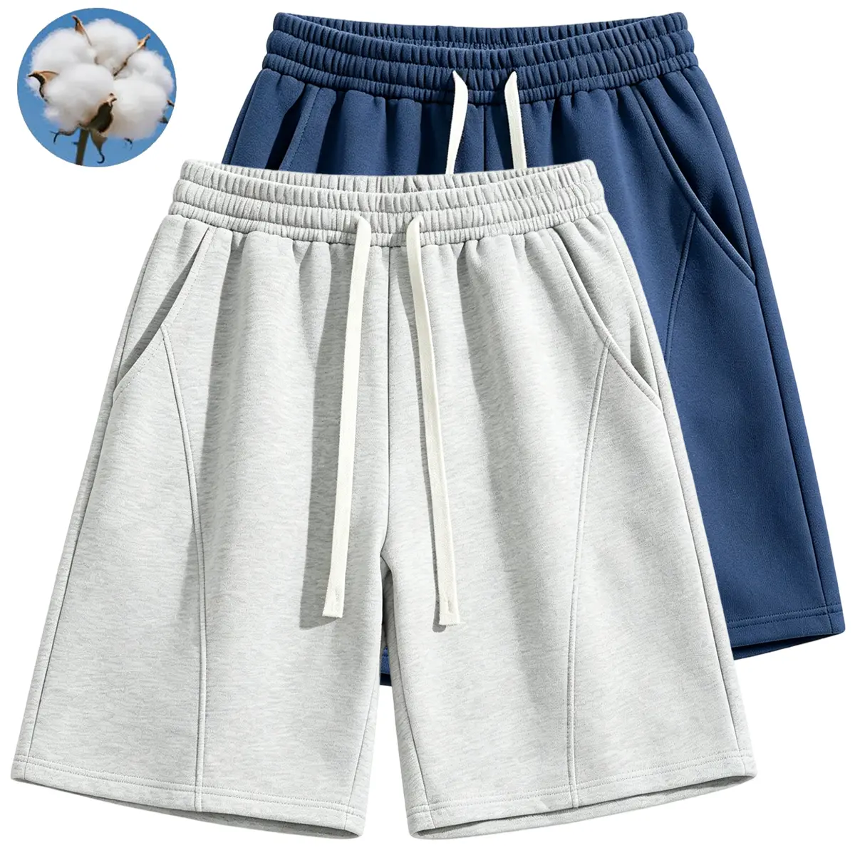 White + Dark Blue