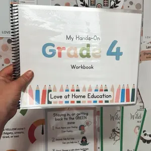 4th Grade Learning Book (Life skills, Fractions, Synonyms antonyms)