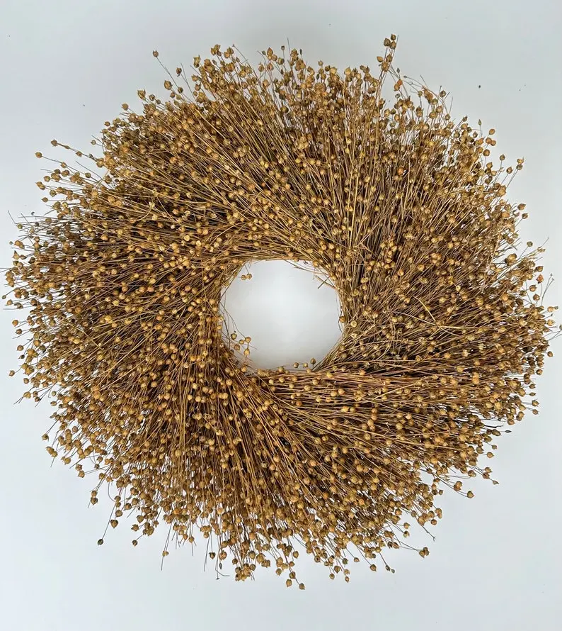 Dried Flax Wreath