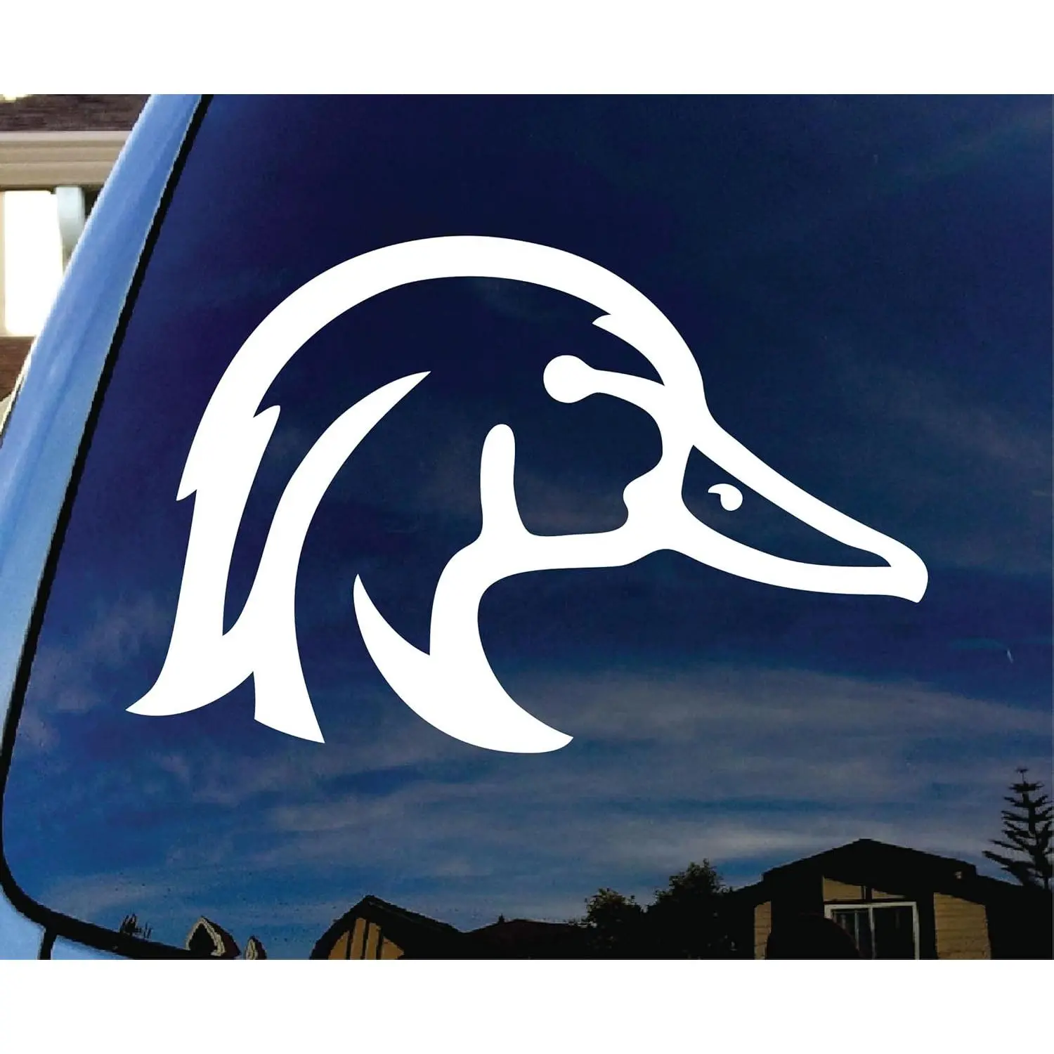 Duck  Window Vinyl Decal Sticker 5" Wide (White)