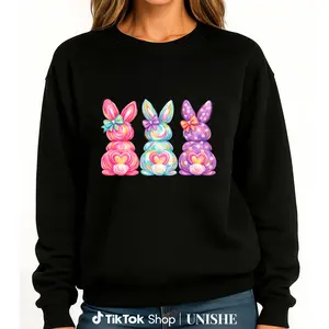 Pastel Colored Easter Bunnies Long Sleeve Shirt – Perfect for Spring and Holiday Fun