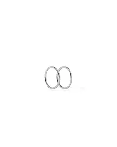 Huggie Infinity Hoop Earrings - Ava Silver 8mm