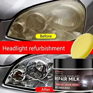 1pc Headlight Restoration Wax Kit for Car- Improve Headlight Transparency & Brightness - Crystal Plated Polish & Scratch Remover - Long-term Protection of Headlight Surface