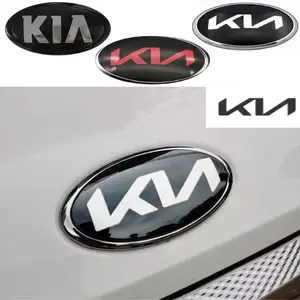 For KIA K2 K3 K4 K5 K9 Sportage R Ceed Sorento Cerato Carnival Optima Picanto Rio Soul Stonic Niro Auto Accessories 1Pcs 3D ABS Car Front Hood Grill Emblem Rear Trunk Badge Logo Sticker Car Stickers