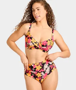 High-Waist Fold-Over Bikini Bottom