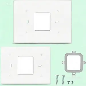 Wall Plate Cover for Thermostat Mounting, Compatible with THP2400A1027W Model, White Assembly Plate, Durable Thermostat Wall Plate, Easy Installation, Replacement Coverplate for Home Thermostat