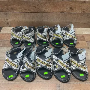 Men's Mexican Leather Cushioned Sandals Embroidery States of Mexico Huarache Cruzado Acojinado Bordado con Estados de Mexico