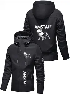 New Spring & Autumn Couples' Windbreakers, Dog & Cat Print Jacket, All-Weather Outerwear for Outdoor Activities, Unisex Design