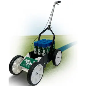 Fox Valley Athletic Super Striper Line Marking Machine Starter Kit — Includes 12 Cans of Durable Striping Paint for Easy Use with Paint Striper, Precise Lines on Various Surfaces