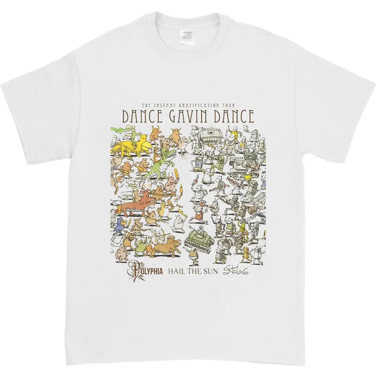 Dance Gavin Dance Band Hail The Sun Unisex T-Shirt Cotton Fabric Vintage White Shirt