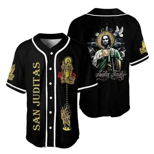 Camisas De San Judas Tadeo Jersey, Sanjuditas Baseball Jersey, Gift Mexcico Jersey for Men and Women, Baseball Jersey Style