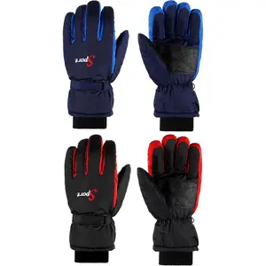 2 Pairs Winter Waterproof Ski Gloves for Men Women Adjustable Snowboard Mittens for Cold Weather